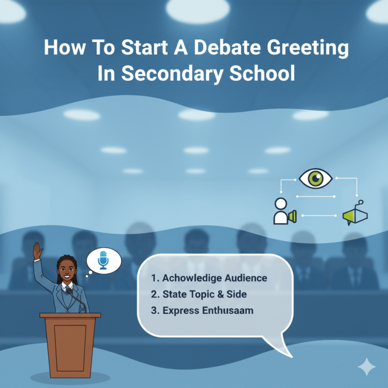 How To Start A Debate Greeting In Secondary School